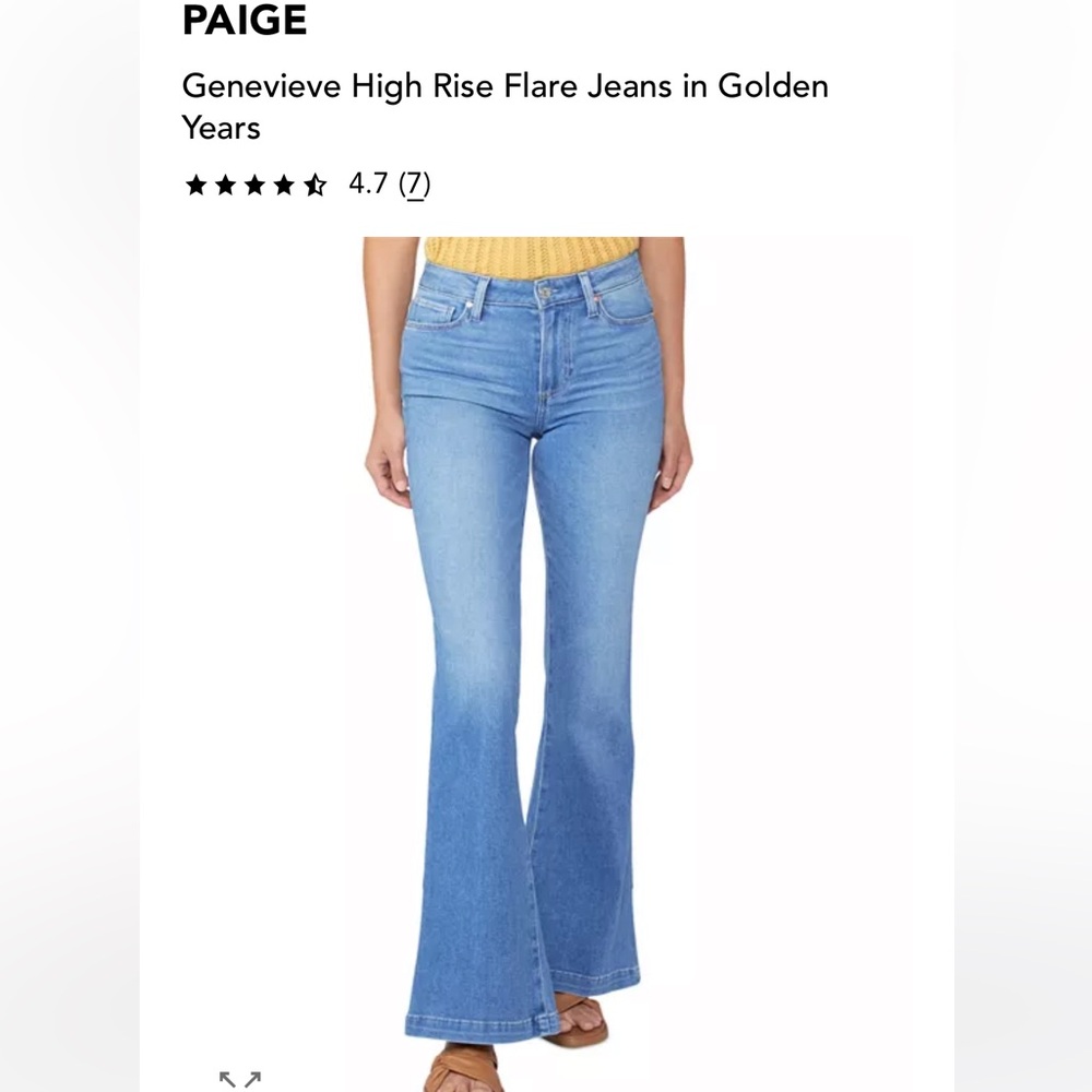 PAIGE Genevieve High Rise Flare Jeans in Golden Years - SZ 29